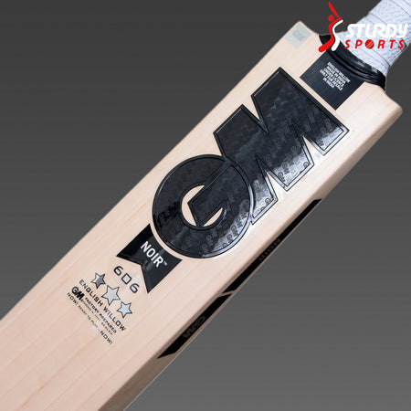 GM Noir 606 Cricket Bat - Senior - English Willow - Mens (SH) - GM - Sturdy Sports