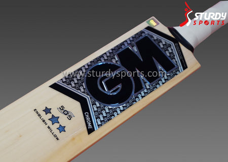 GM Chrome 505 Cricket Bat - Senior - English Willow - Mens (SH) - GM - Sturdy Sports