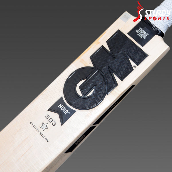 GM Noir 303 Cricket Bat - Senior LB/LH - English Willow - Mens (LB/LH) - GM - Sturdy Sports