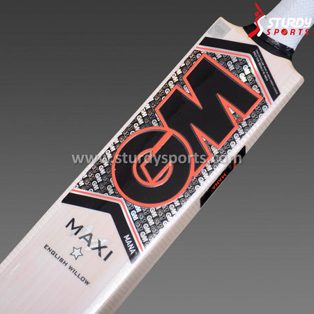 GM Mana Maxi Cricket Bat - Small Men - English Willow - Youth / Boys - GM - Sturdy Sports