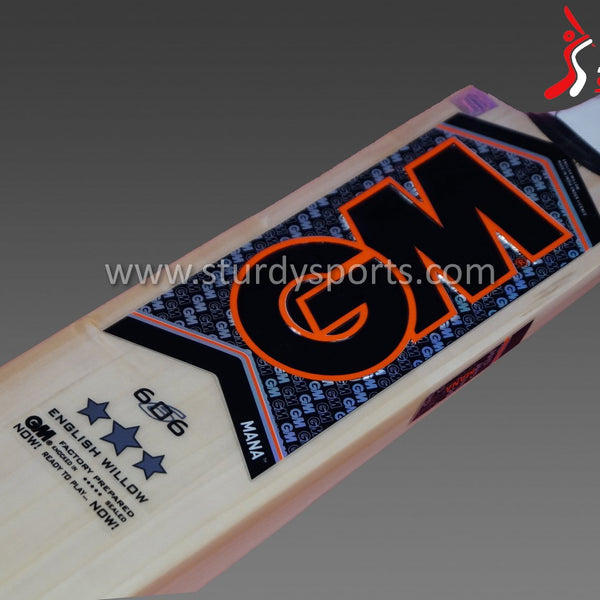 GM Mana 606 Cricket Bat - Size 6 - English Willow - Youth / Boys - GM - Sturdy Sports