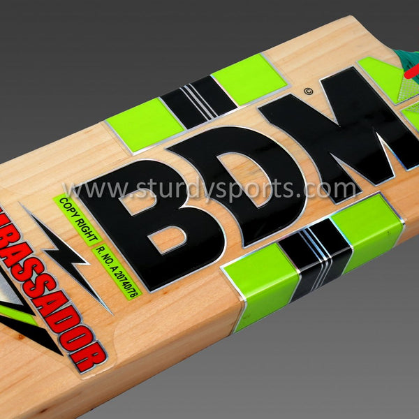 BDM Ambassador Cricket Bat - Senior - English Willow - Mens (SH) - BDM - Sturdy Sports