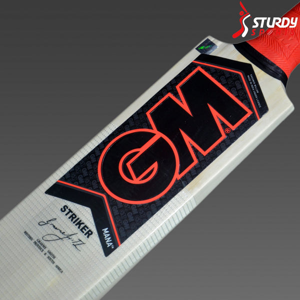 GM Mana Striker Kashmir Willow Bat (Size 4) - Kashmiri Willow - Youth / Boys - GM - Sturdy Sports