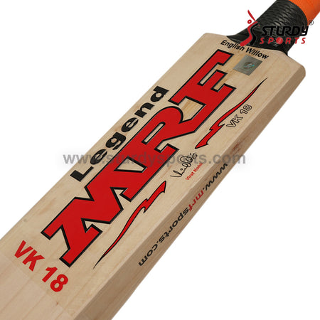 MRF Legend VK18 Cricket Bat - Senior - English Willow - Mens (SH) - MRF - Sturdy Sports