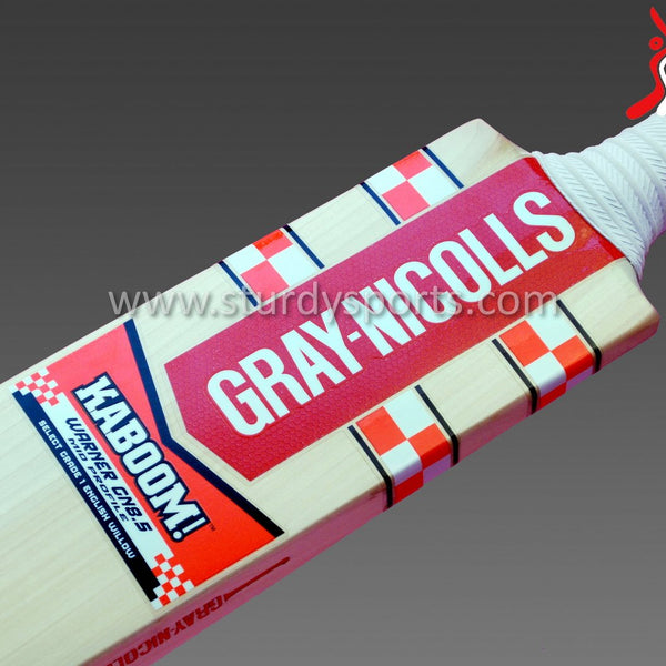 Gray Nicolls Kaboom Warner GN 4.5 Cricket Bat - Senior - English Willow - Mens (SH) - Gray Nicolls - Sturdy Sports