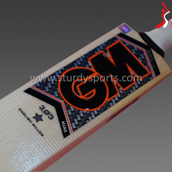 GM Mana 303 Cricket Bat - Size 4 - English Willow - Youth / Boys - GM - Sturdy Sports