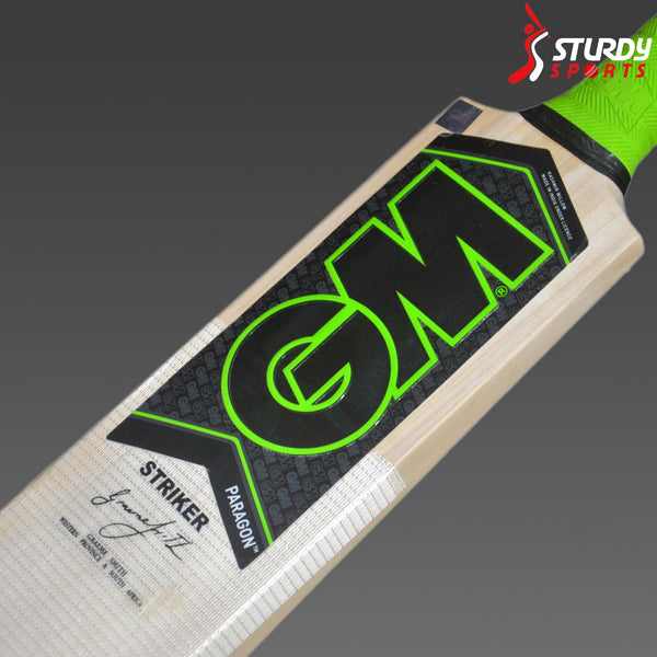 GM Paragon Striker Kashmir Willow Bat (Size 1) - Kashmiri Willow - Youth / Boys - GM - Sturdy Sports