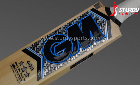 GM Neon 606 Cricket Bat - Size 5 - English Willow - Youth / Boys - GM - Sturdy Sports