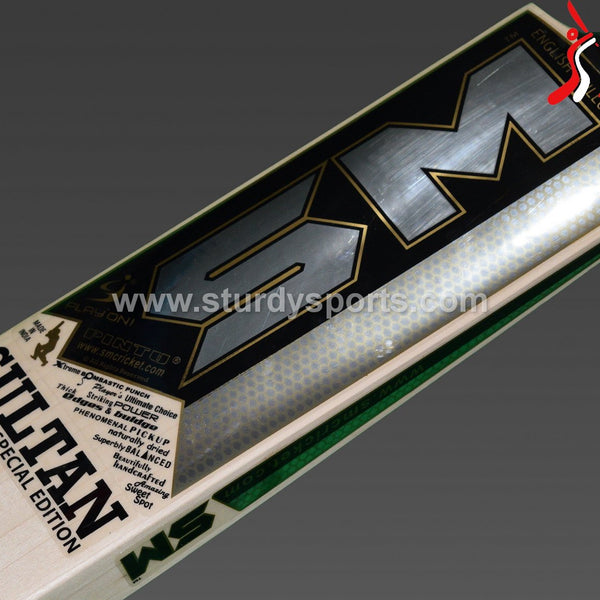 SM Sultan Cricket Bat - Senior - English Willow - Mens (SH) - SM - Sturdy Sports