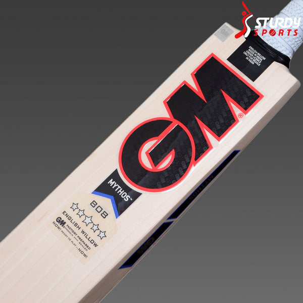 GM Mythos 808 Cricket Bat - Senior - English Willow - Mens (SH) - GM - Sturdy Sports