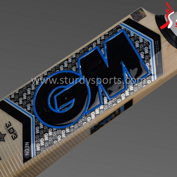 GM Neon 303 Cricket Bat - Size 6 - English Willow - Youth / Boys - GM - Sturdy Sports