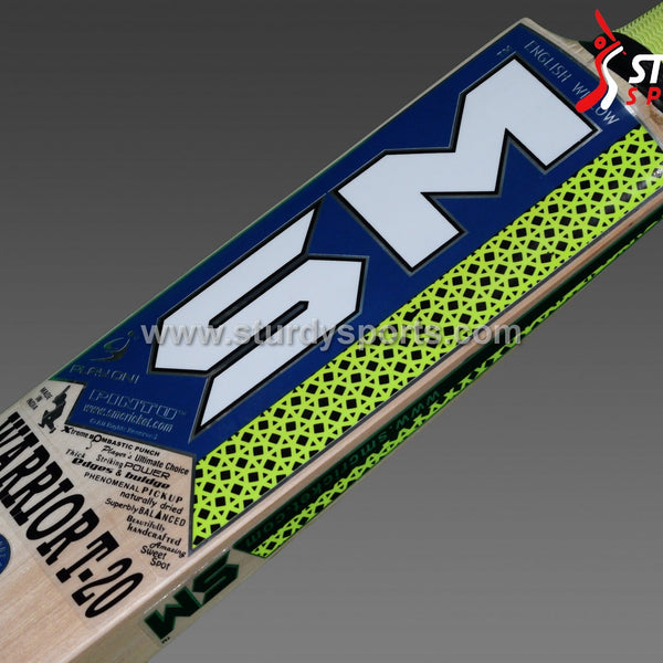 SM Warrior T20 Cricket Bat - Senior - English Willow - Mens (SH) - SM - Sturdy Sports