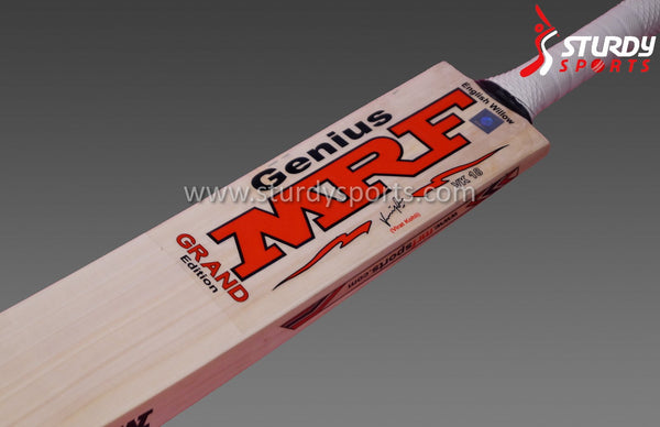 MRF Virat Kohli Genius Grand Edition Junior Cricket Bat - Size 4 - English Willow - Youth / Boys - MRF - Sturdy Sports