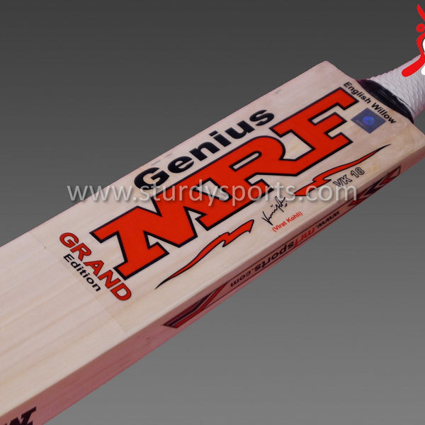 MRF Virat Kohli Genius Grand Edition Junior Cricket Bat - Size 4 - English Willow - Youth / Boys - MRF - Sturdy Sports