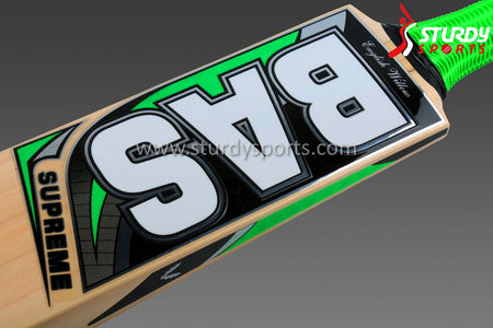 BAS Supreme Cricket Bat - Senior - English Willow - Mens (SH) - BAS - Sturdy Sports