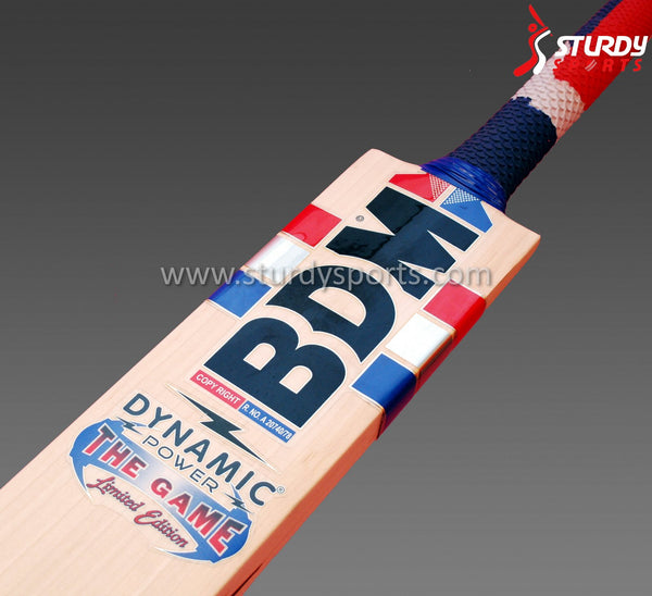 BDM Dynamic Power The Game LE Cricket Bat - Senior - English Willow - Mens (SH) - BDM - Sturdy Sports