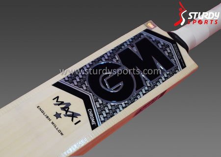 GM Chrome Maxi Cricket Bat - Senior - English Willow - Mens (SH) - GM - Sturdy Sports