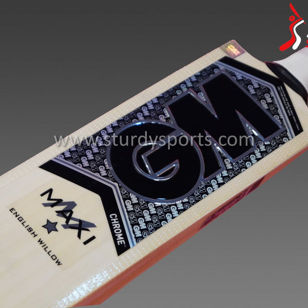 GM Chrome Maxi Cricket Bat - Senior - English Willow - Mens (SH) - GM - Sturdy Sports