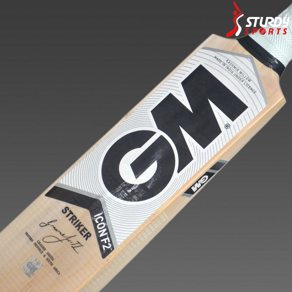 GM Icon Striker Kashmir Willow Bat (Size 3) - Kashmiri Willow - Youth / Boys - GM - Sturdy Sports