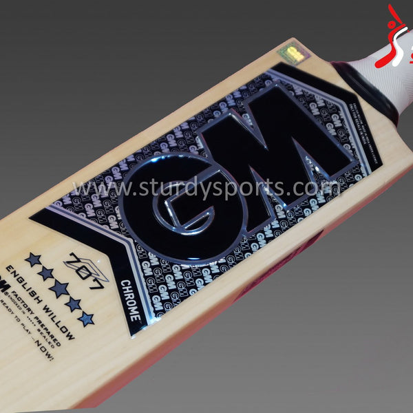 GM Chrome 707 Cricket Bat - Senior - English Willow - Mens (SH) - GM - Sturdy Sports