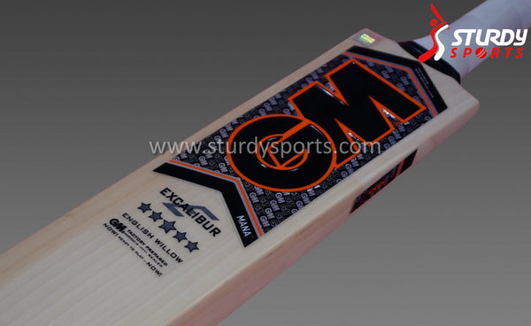 GM Mana Xcalibur Cricket Bat - Small Men - English Willow - Youth / Boys - GM - Sturdy Sports