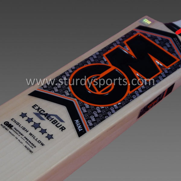 GM Mana Xcalibur Cricket Bat - Small Men - English Willow - Youth / Boys - GM - Sturdy Sports