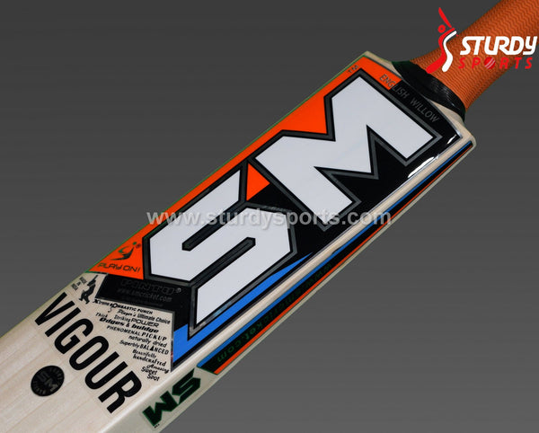 SM Vigour Cricket Bat - Senior - English Willow - Mens (SH) - SM - Sturdy Sports