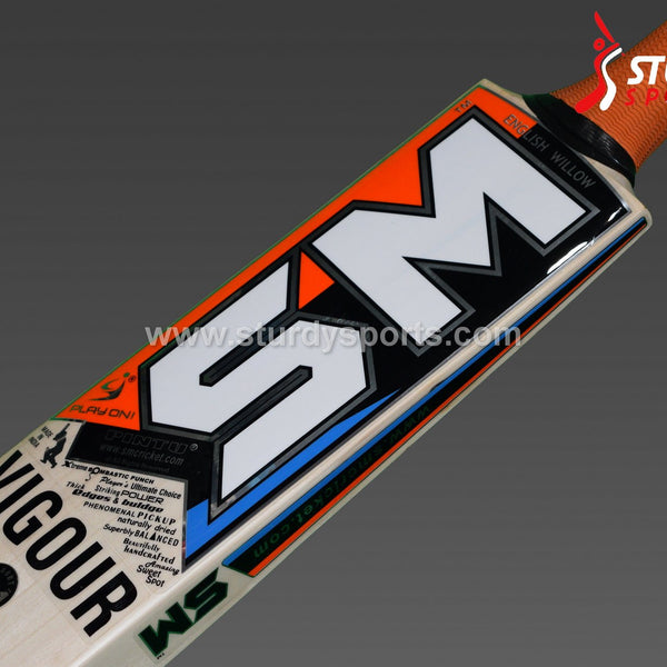 SM Vigour Cricket Bat - Senior - English Willow - Mens (SH) - SM - Sturdy Sports