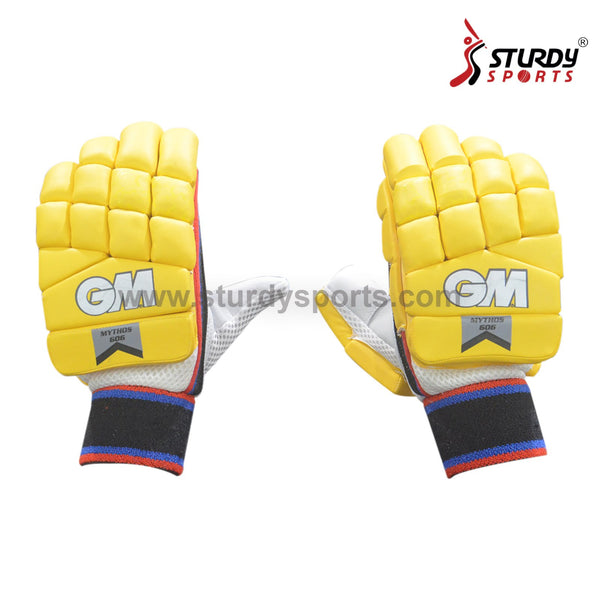 GM Mythos 606 Coloured Batting Gloves Yellow - Mens - Batting Gloves - Mens - GM - Sturdy Sports