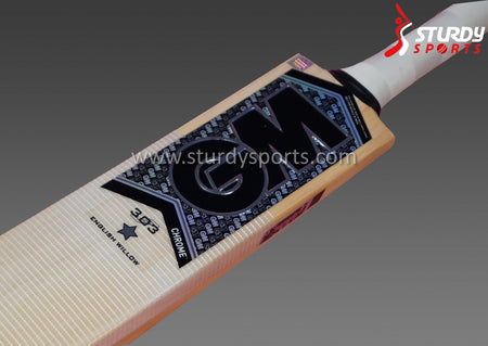 GM Chrome 303 Cricket Bat - Senior - English Willow - Mens (SH) - GM - Sturdy Sports