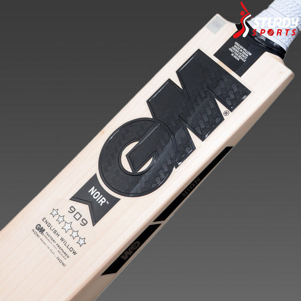 GM Noir 909 Cricket Bat - Harrow - English Willow - Youth / Boys - GM - Sturdy Sports