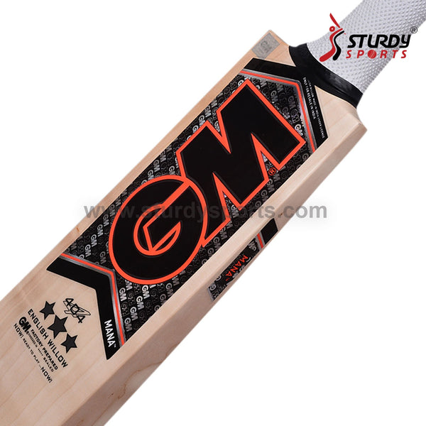 GM Mana 404 Cricket Bat - Senior - English Willow - Mens (SH) - GM - Sturdy Sports