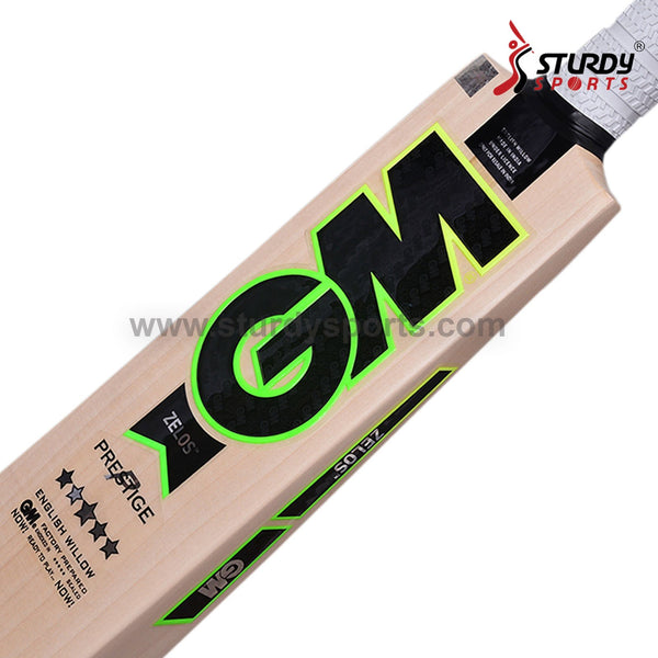 GM Zelos Prestige Cricket Bat - Senior - English Willow - Mens (SH) - GM - Sturdy Sports