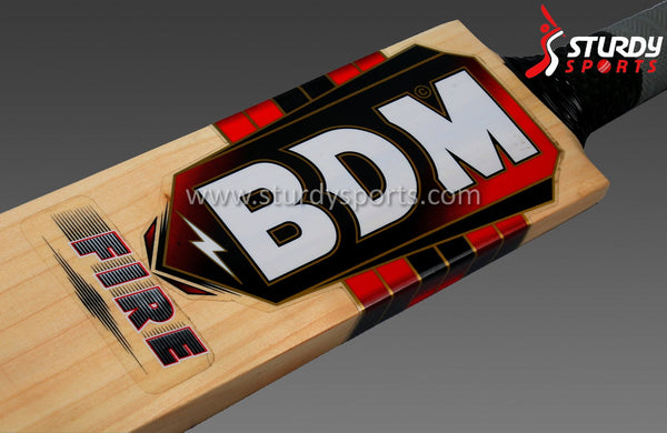 BDM Fire Cricket Bat - Senior - English Willow - Mens (SH) - BDM - Sturdy Sports