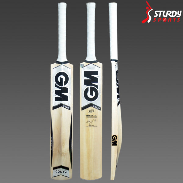 GM Icon 202 Kashmir Willow Bat (Size 4) - Kashmiri Willow - Youth / Boys - GM - Sturdy Sports