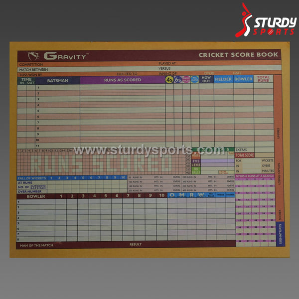 Gravity Score Book - Score Book - Gravity - Sturdy Sports