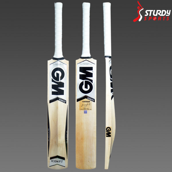 GM Icon Contender Kashmir Willow Bat (Size 4) - Kashmiri Willow - Youth / Boys - GM - Sturdy Sports