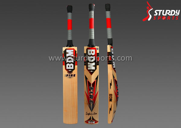 BDM Fire Cricket Bat - Senior - English Willow - Mens (SH) - BDM - Sturdy Sports