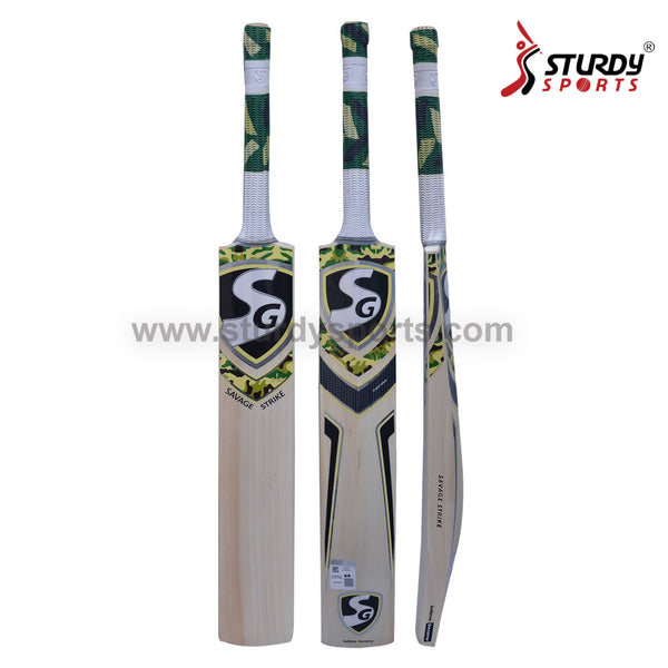 SG Savage Strike Cricket Bat - Senior - English Willow - Mens (SH) - SG - Sturdy Sports