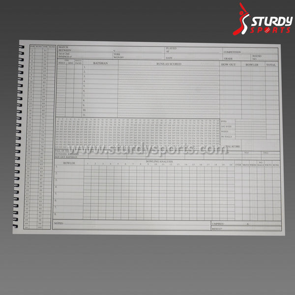 Gray Nicolls ScoreBook - 60 Innings - Score Book - Gray Nicolls - Sturdy Sports