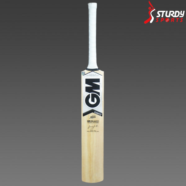 GM Icon 202 Kashmir Willow Bat (Size 6) - Kashmiri Willow - Youth / Boys - GM - Sturdy Sports