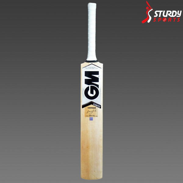 GM Icon Contender Kashmir Willow Bat (Size 4) - Kashmiri Willow - Youth / Boys - GM - Sturdy Sports