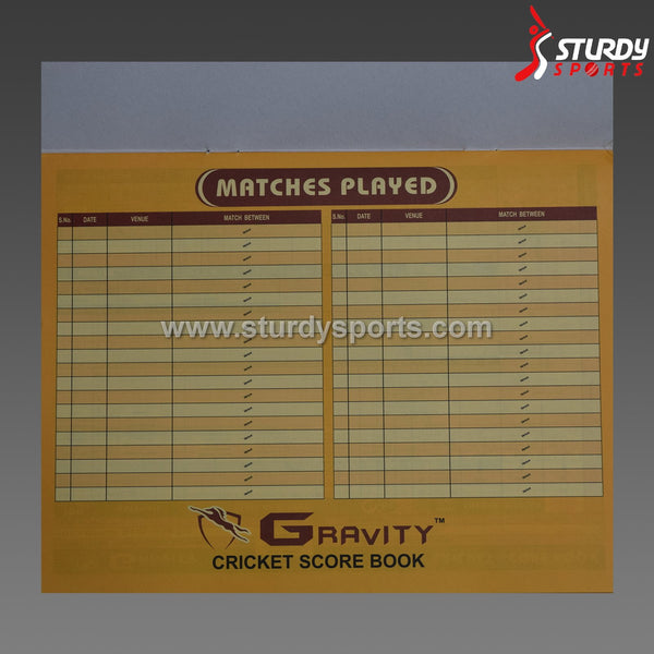 Gravity Score Book - Score Book - Gravity - Sturdy Sports