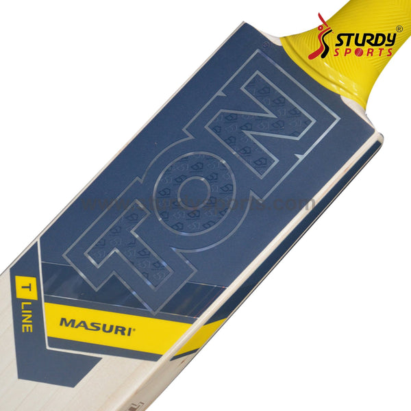 Ton Masuri T Line Cricket Bat - Senior - English Willow - Mens (SH) - TON MASURI - Sturdy Sports