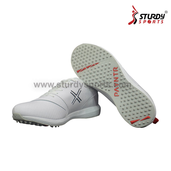 Payntr V Pimple Rubber Spikes Cricket Shoes - White - Rubber Spikes Shoes - Payntr - Sturdy Sports