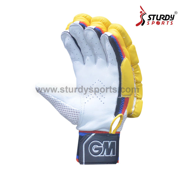 GM Mythos 606 Coloured Batting Gloves Yellow - Mens - Batting Gloves - Mens - GM - Sturdy Sports