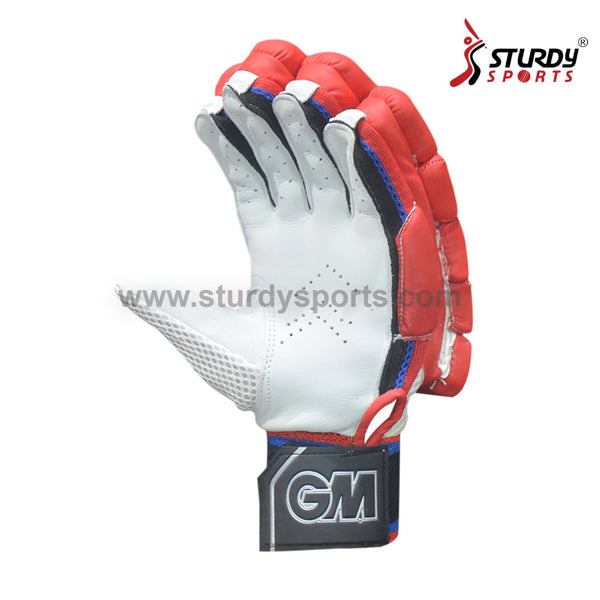 GM Mythos 606 Coloured Batting Gloves Red - Mens - Batting Gloves - Mens - GM - Sturdy Sports