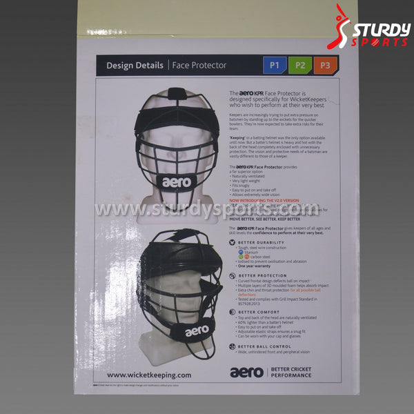 Aero P2 Face Protector - Fielding Face Guard - Aero - Sturdy Sports