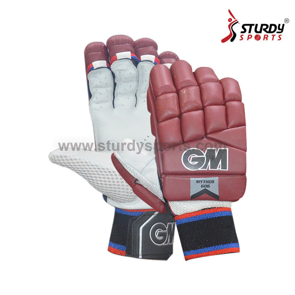 GM Mythos 606 Coloured Batting Gloves Maroon - Mens - Batting Gloves - Mens - GM - Sturdy Sports