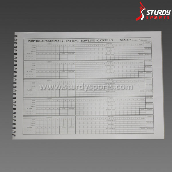 Gray Nicolls ScoreBook - 60 Innings - Score Book - Gray Nicolls - Sturdy Sports